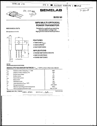 Click here to download BUW60 Datasheet