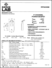 Click here to download IRF9240SM Datasheet