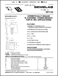 Click here to download IRFY130SM Datasheet