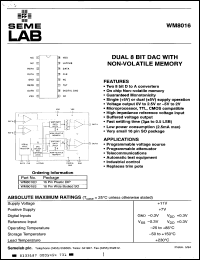 Click here to download WM8016S Datasheet