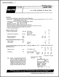 Click here to download LA4192 Datasheet