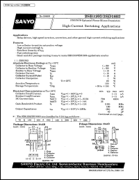 Click here to download 2SD1803 Datasheet