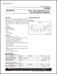 Click here to download LA7054 Datasheet