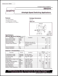Click here to download 2SK2316 Datasheet