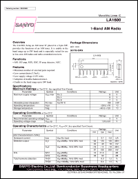 Click here to download LA1600 Datasheet