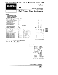 Click here to download 2SC4003E Datasheet