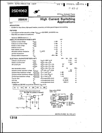 Click here to download 2SD1062R Datasheet