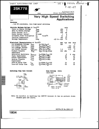 Click here to download 2SK778 Datasheet