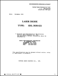 Click here to download SDL3038-021 Datasheet