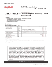 Click here to download 2SK4196LS Datasheet