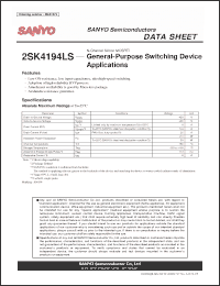 Click here to download 2SK4194LS Datasheet