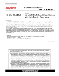 Click here to download LE25FW418A Datasheet