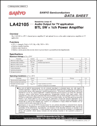 Click here to download LA42105 Datasheet