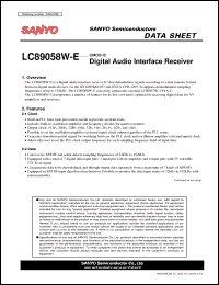 Click here to download LC89058W Datasheet