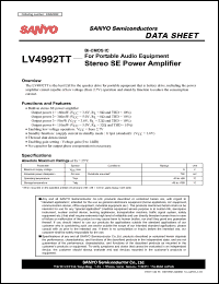 Click here to download LV4992TT Datasheet