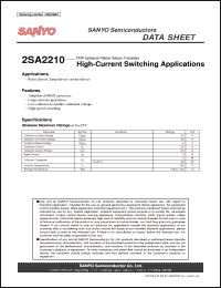 Click here to download 2SA2210 Datasheet