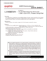 Click here to download LV4985VH Datasheet