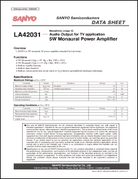 Click here to download LA42031 Datasheet