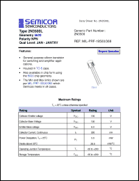 Click here to download 2N3500L Datasheet