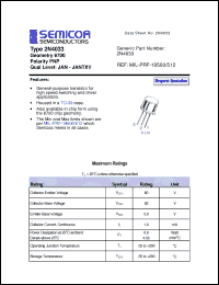 Click here to download 2N4033 Datasheet