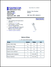 Click here to download 2N4261 Datasheet