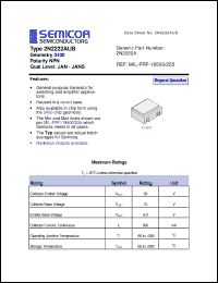 Click here to download 2N2222AUB Datasheet