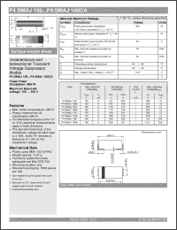 Click here to download P4SMAJ150A Datasheet