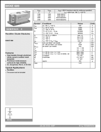 Click here to download SKKE600/16 Datasheet