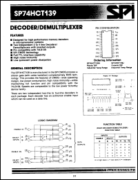 Click here to download SP74HCT139N Datasheet