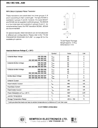 Click here to download BC549 Datasheet