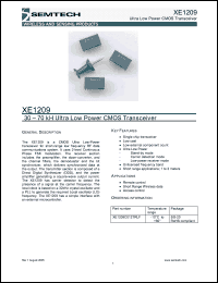 Click here to download XE1209 Datasheet