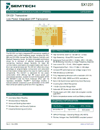 Click here to download SX1231IMLTRT Datasheet