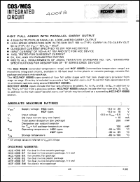 Click here to download HCF4008BF Datasheet