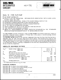 Click here to download HCF4013BE Datasheet