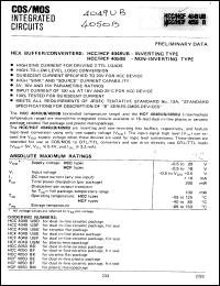 Click here to download HCF4050BE Datasheet