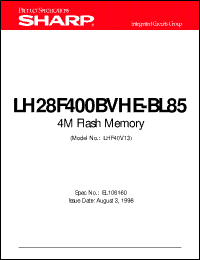 Click here to download LH28F400BVHE-BL85 Datasheet