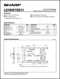 Click here to download LQ104V1DG11 Datasheet