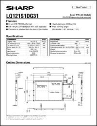 Click here to download LQ121S1DG31 Datasheet