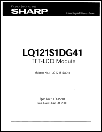 Click here to download LQ121S1DG41 Datasheet