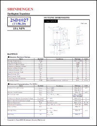 Click here to download 2SD1027 Datasheet