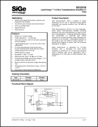 Click here to download SE1031W Datasheet