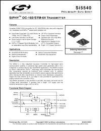 Click here to download Si5540 Datasheet