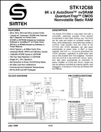 Click here to download STK12C68-C20 Datasheet