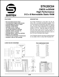 Click here to download STK20C04-W30 Datasheet
