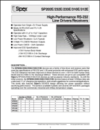 Click here to download SP233EEP Datasheet