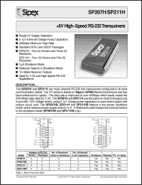 Click here to download SP211HCT Datasheet