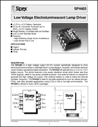 Click here to download SP4403UEB Datasheet