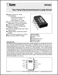 Click here to download SP4491UEB Datasheet
