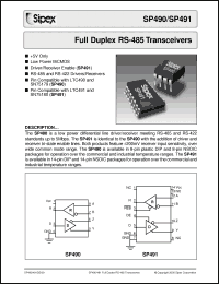 Click here to download SP491CN Datasheet