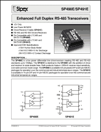 Click here to download SP491ECP Datasheet